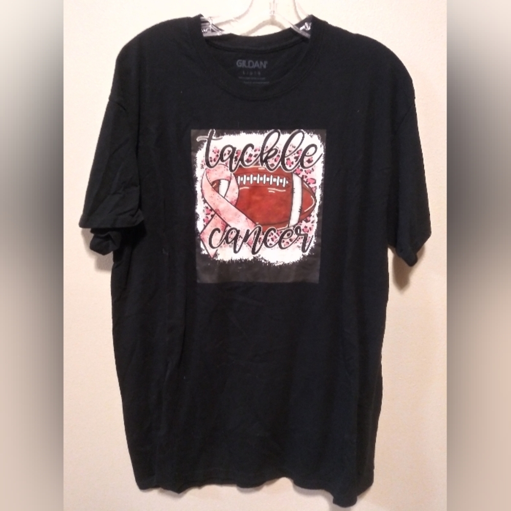 Gildan Black Tackle Cancer Tee